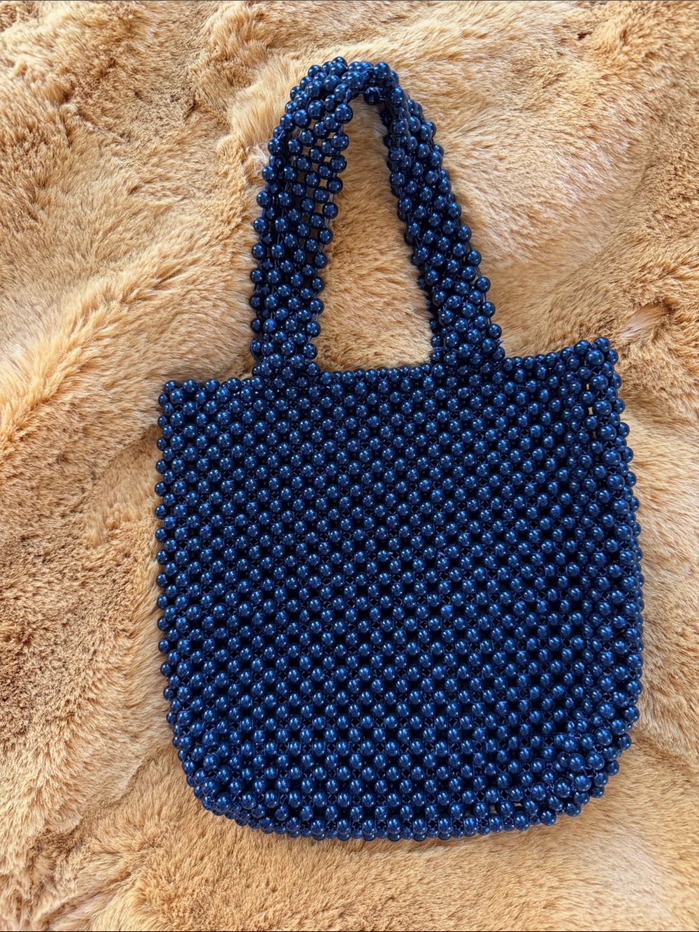 Urban Outfitters Navy Beaded Mini Tote